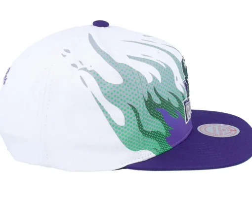 Milwaukee Bucks Hot Fire White Snapback - Mitchell & Ness