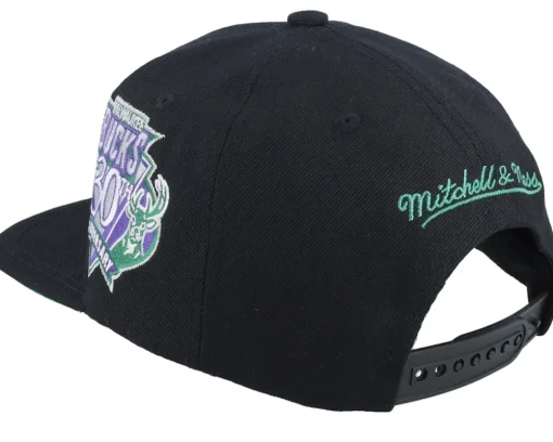 Milwaukee Bucks Landed Hwc Black Snapback - Mitchell & Ness