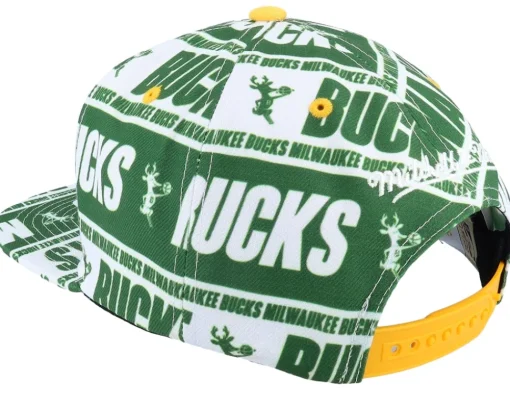 Milwaukee Bucks Meat Paper Green Snapback - Mitchell & Ness