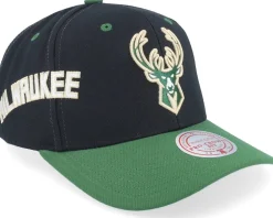 Milwaukee Bucks Overbite Pro Black/Green Adjustable - Mitchell & Ness