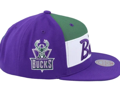 Milwaukee Bucks Retro Sport Hwc Purple Snapback - Mitchell & Ness
