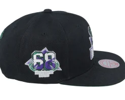 Milwaukee Bucks Side Jam Black Snapback - Mitchell & Ness