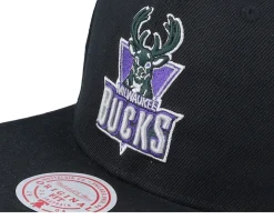 Milwaukee Bucks Side Jam Black Snapback - Mitchell & Ness