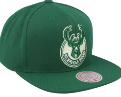 Milwaukee Bucks Team Ground Green Adjustable - Mitchell & Ness