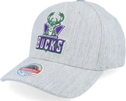 Milwaukee Bucks Team Heather Grey Adjustable - Mitchell & Ness