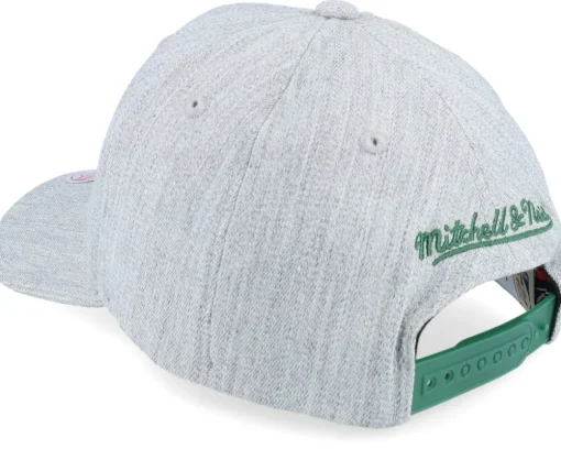 Milwaukee Bucks Team Heather Grey Adjustable - Mitchell & Ness