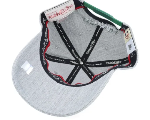 Milwaukee Bucks Team Heather Grey Adjustable - Mitchell & Ness