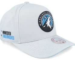 Minnesota Timberwolves Grey Blue Pro Crown Grey A-frame Adjustable - Mitchell & Ness