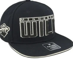 Minnesota Wild Gino Flat Brim Black/Natural Snapback - Fanatics