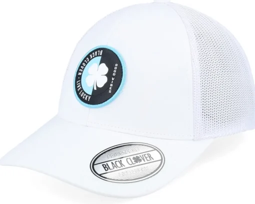 Mirror 1 White W White Mesh W Patch Trucker - Black Clover