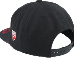 Monogram Black/Rose Red Snapback - Bearded Man