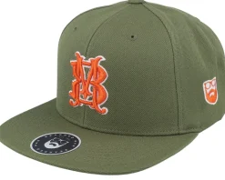Monogram Green Snapback - Bearded Man