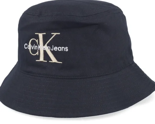 Monogram Hat Black Bucket - Calvin Klein