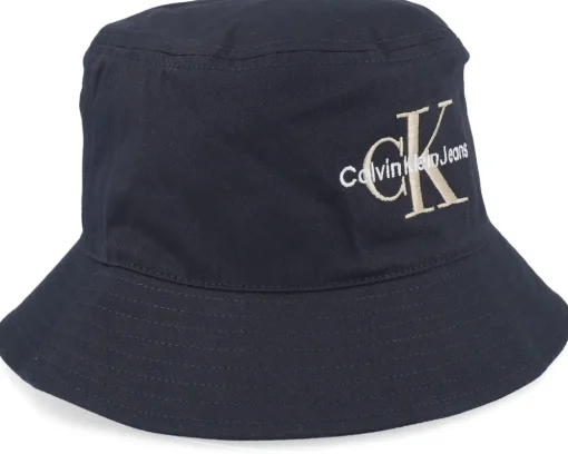 Monogram Hat Black Bucket - Calvin Klein