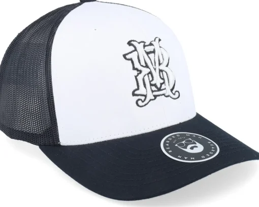 Monogram Retro Black/White/Black Trucker - Bearded Man