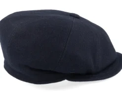 Montreal Eco Merino Wool Black Flat Cap - MJM Hats