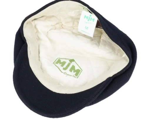 Montreal Eco Merino Wool Black Flat Cap - MJM Hats
