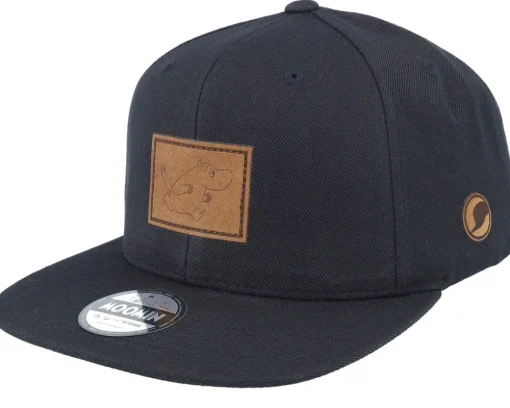 Moomin Engraved Patch Black Snapback - Moomin