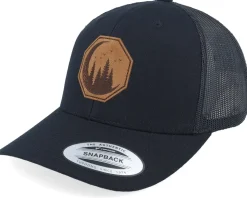 Moon & Pine Trees Black Trucker - Wild Spirit