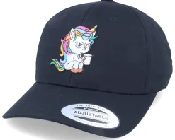 Morning Coffee Unicorn Curved Black Adjustable - Unicorns