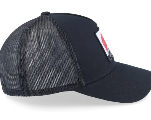 Mount Fuji Sunset Retro Black A-frame Trucker - Wild Spirit