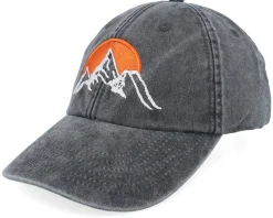 Mountain & Sunrise Washed Black Dad Cap - Wild Spirit