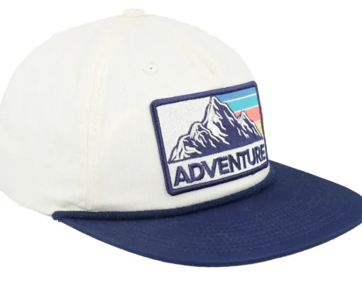 Mountain Adventure Patch Rope Ivory/Navy Snapback - Wild Spirit