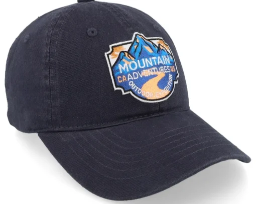 Mountain Adventure Wai Washed Cotton Blue Mom Cap - Wild Spirit