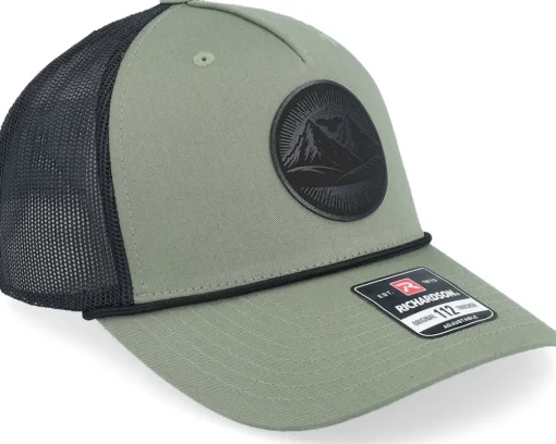 Mountain And Eagle Black Patch Loden/Black Rope A-frame Trucker - Wild Spirit