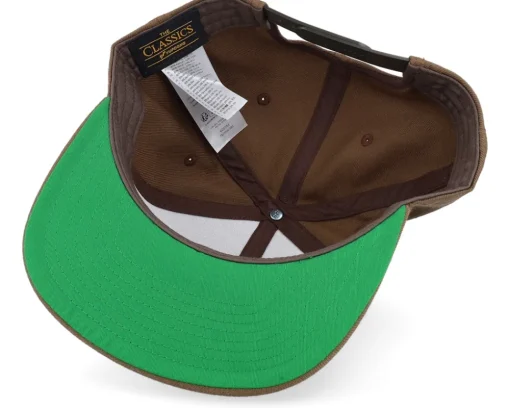 Mountain And Eagle Green Patch Tan Snapback - Wild Spirit
