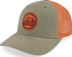 Mountain And Eagle Orange Patch Loden/Terracotta Trucker - Wild Spirit