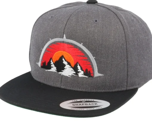 Mountain Compass Charcoal Snapback - Wild Spirit