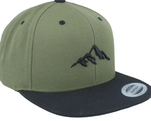 Mountain 3d Black/Olive/Black Snapback - Wild Spirit