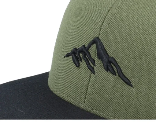 Mountain 3d Black/Olive/Black Snapback - Wild Spirit