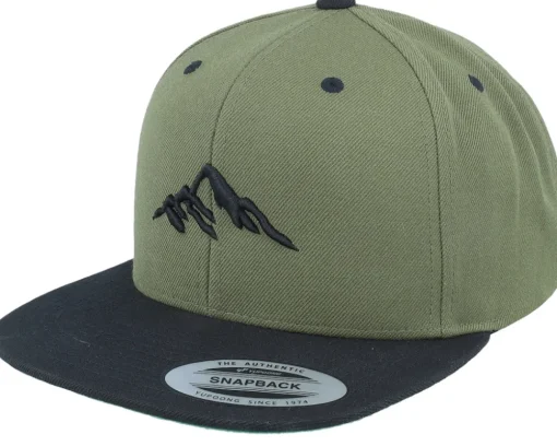 Mountain 3d Black/Tan Brown Snapback - Wild Spirit