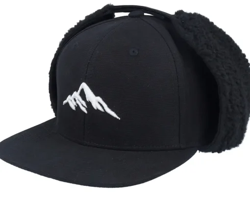 Mountain 3d Canvas Flatbrim Black Earflap - Wild Spirit