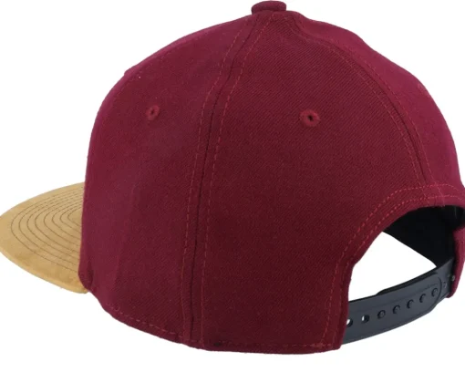 Mountain Forest Logo Box Suede Maroon Snapback - Wild Spirit