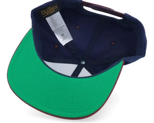 Mountain Forest Logo Box Navy/Maroon Snapback - Wild Spirit