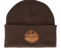 Mountain Shape Patch Brown/Chocolate Beanie - Wild Spirit
