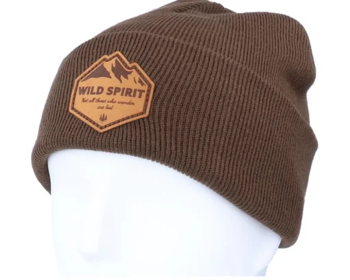 Mountain Shape Patch Brown/Chocolate Beanie - Wild Spirit