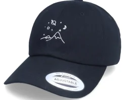 Mountain Space Gazing Black Dad Cap - Abducted