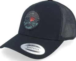 Mountain Valley Sunset Black Trucker - Wild Spirit