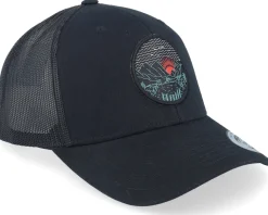 Mountain Valley Sunset Black Trucker - Wild Spirit