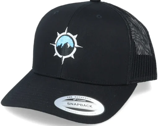 Mountain Windrose Black Trucker - Wild Spirit