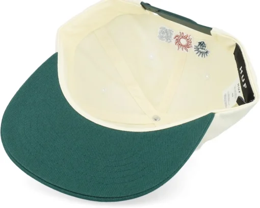 Movement 6 Panel Linen/Green Snapback - HUF