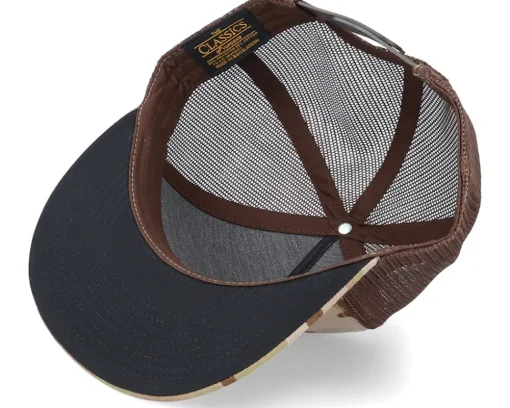 Multicam Arid/Brown A-Frame Trucker Snapback - Yupoong