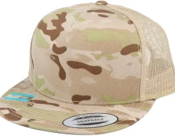 Multicam Arid/Tan A-Frame Trucker Snapback - Yupoong