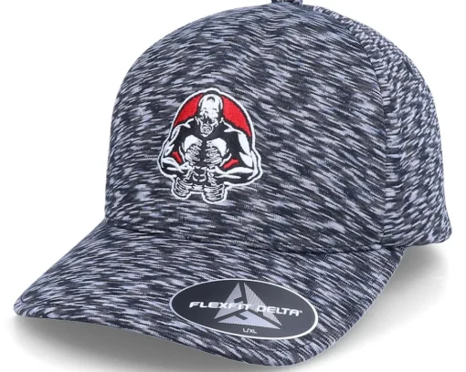 Muscle Man Logo Delta Melange Black Flexfit - Berzerk