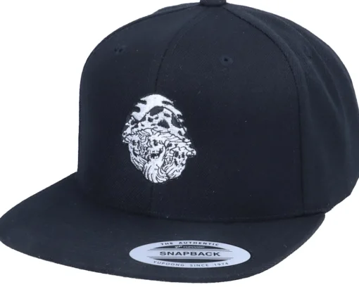 Mushrooms Flying High Black Snapback - Iconic