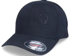 Music On World Off Black Flexfit - Iconic